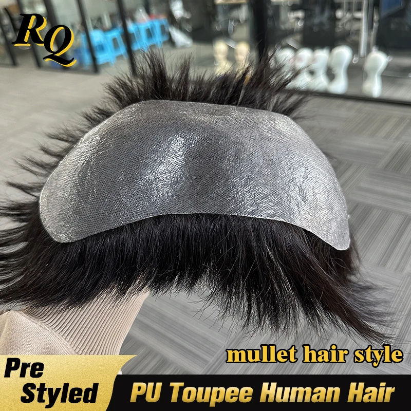 بو الشعر المستعار للرجال البوري قبل نصب الرجال الشعر المستعار 100% شعر بشري حقيقي بولي Base قاعدة الشعر المستعار نظام استبدال الشعر قطعة Protesis الذكور