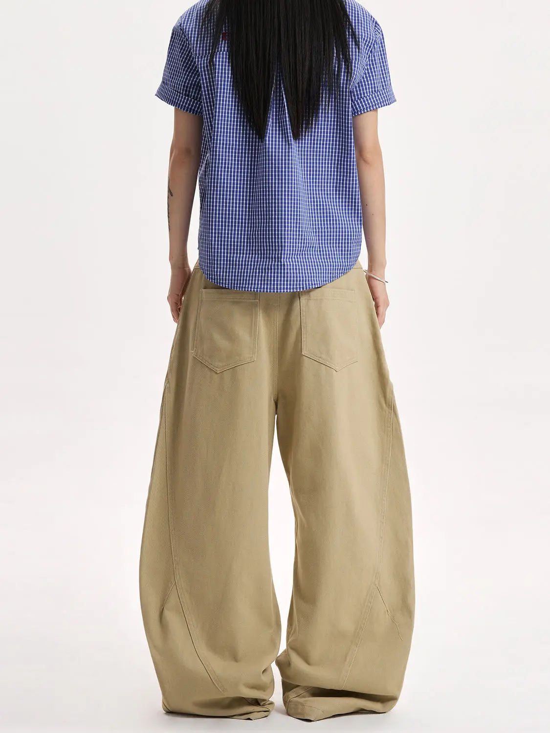 Frauen Khaki Y2k Wash Vintage Button Jeans 2025 Herbst Harajuku Baggy Breite Bein Denim Hosen Ästhetische 2000er Jahre Hosen Kleidung