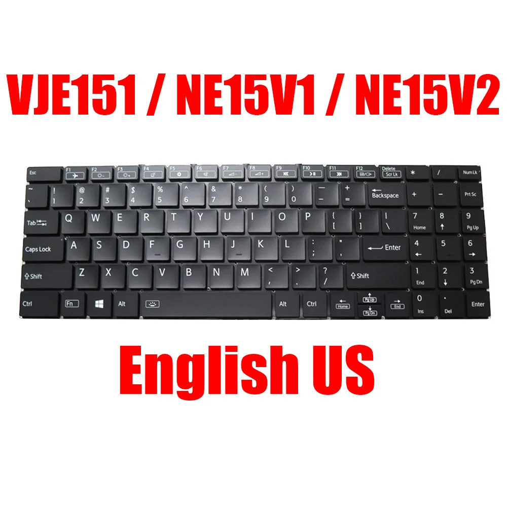 

Для VAIO E15 VJE151 VJE151G11W NE15V1 NE15V2 английский, США, черный, с подсветкой, клавиатура для ноутбука, новая