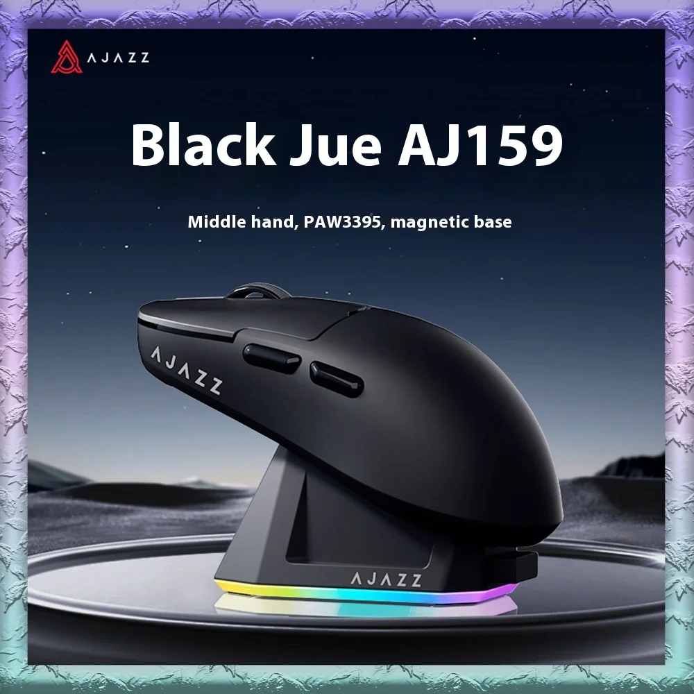 Ajazz Aj159/159pro Wireless Mouse Gamer Tri Mode Lightweight 8k Paw3395 Sensor Bluetooth E-Sports Mouse Accessories For Pc Gifts