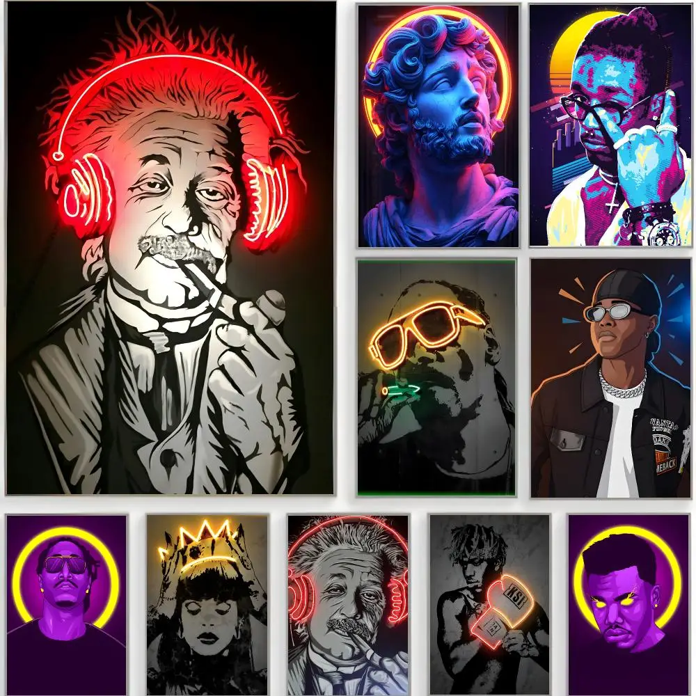cute artwork d-design rapper star Poster Classic Wall Art  Home Decor  Peel and Stick Unframed
