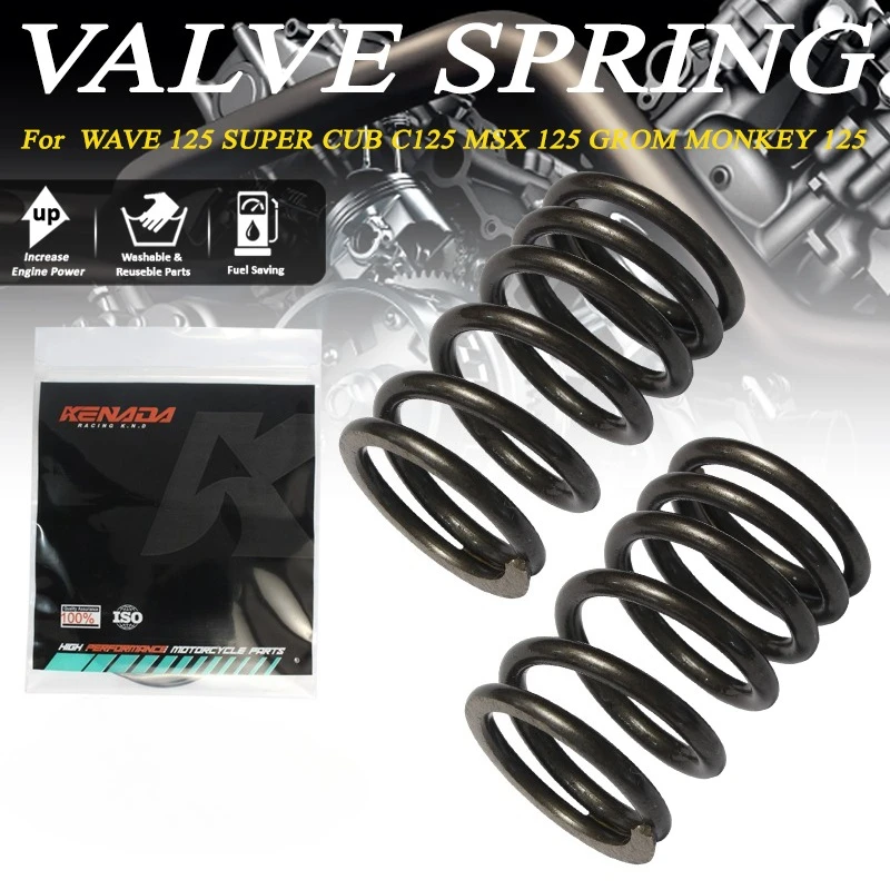 KENADA RACING 125CC Performance Valve Spring Set 2PCS For WAVE125i SUPER CUB C125 MSX125 GROM MONKEY125 Euro-5 Engine