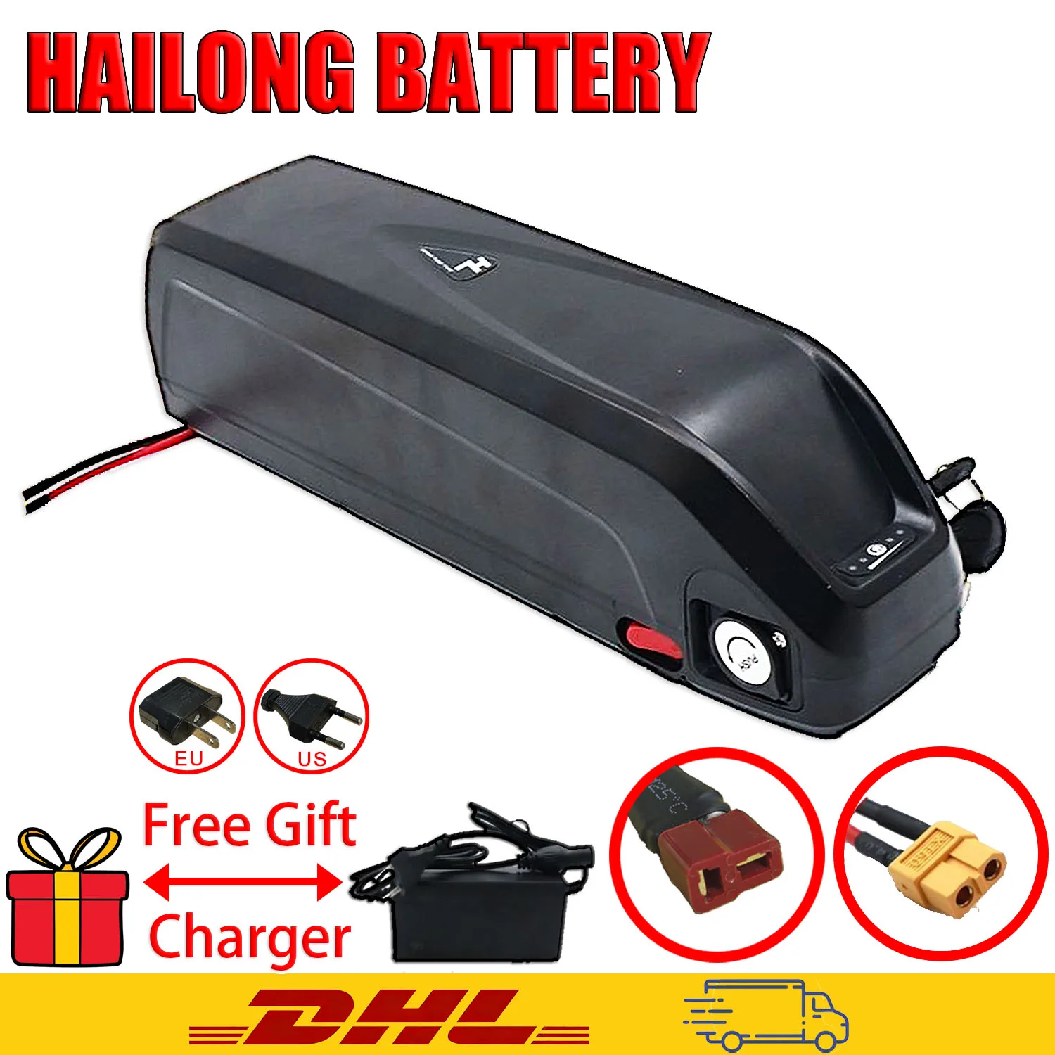 High Quality Electric Bicycle Battery Pack 18650 Hailong Battery 20Ah 30Ah 36V 48V 52V for Bafang BBS02 BBS03 BBSHD Motor