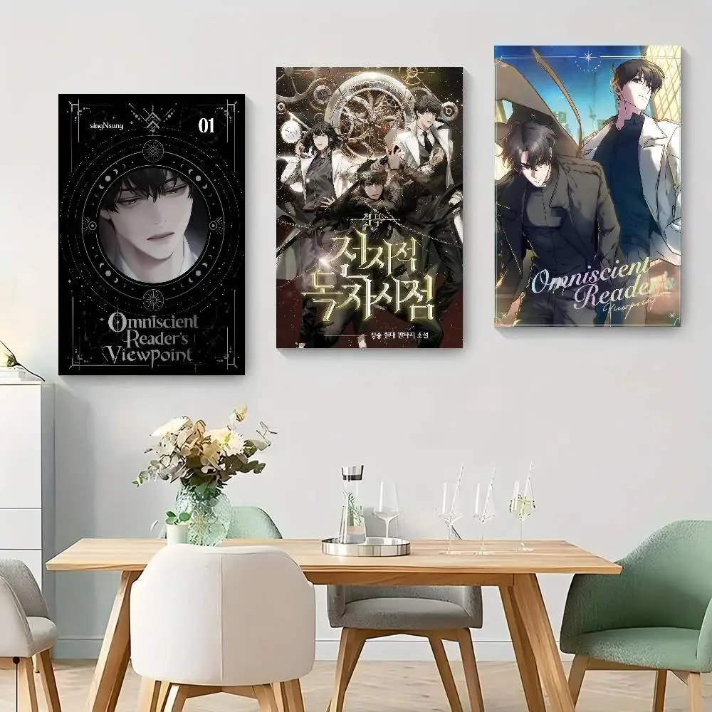 Vintage Posters Sticky Retro Kraft Paper Sticker DIY Room Bar Cafe Kawaii Room Decor Anime Omniscient R-Reader V-Viewpoint orv