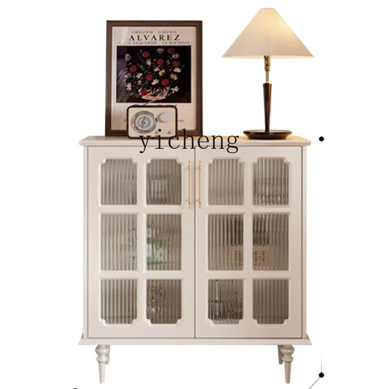 

TQH retro dining side cabinet living room modern simple sofa back cabinet small apartment partition locker