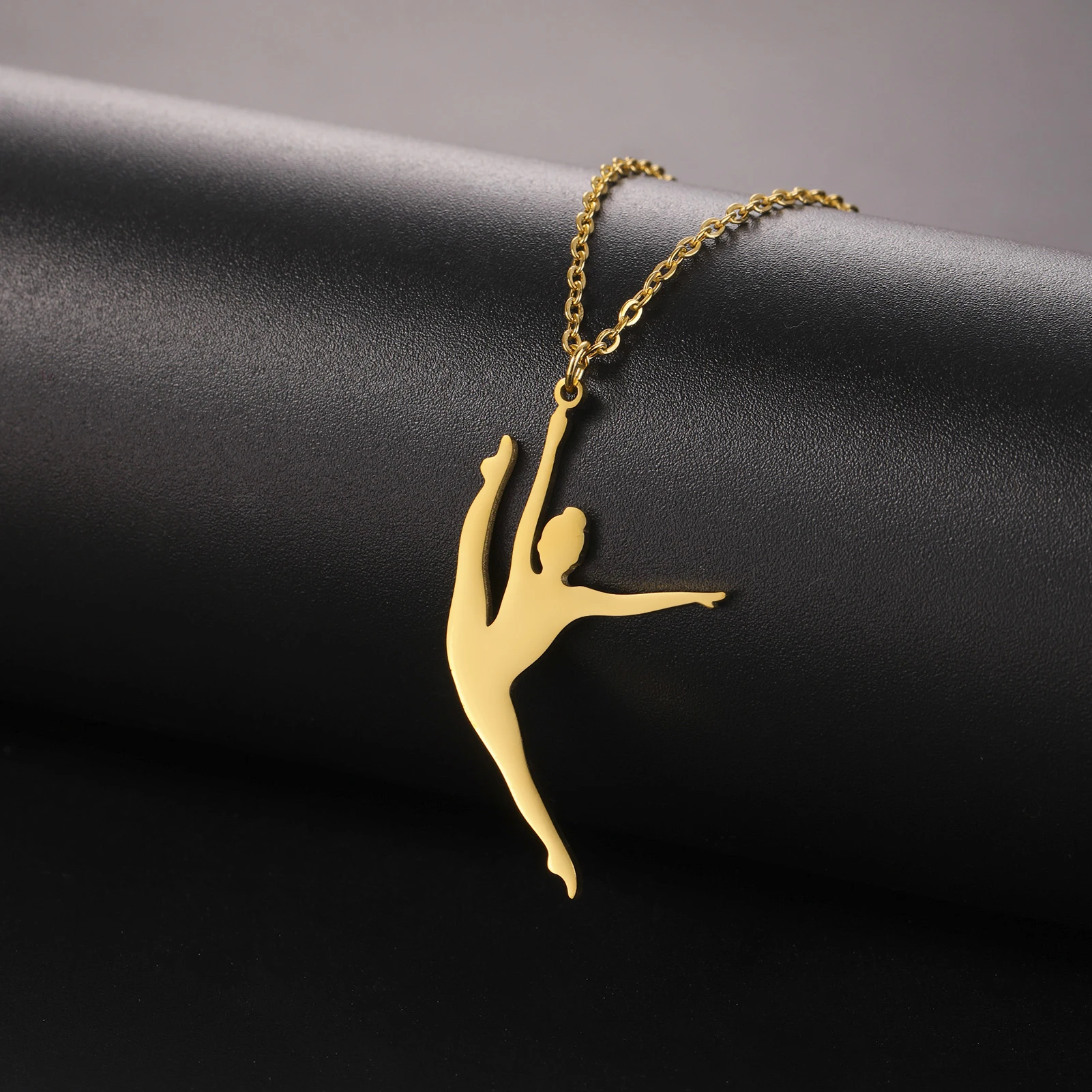 COOLTIME Halskette mit Anhänger für rhythmische Gymnastik, Edelstahl, Trend-Turnerin, Sport-Tänzerin-Halskette, Schmuck, Geschenk für Frauen – Detail 20
