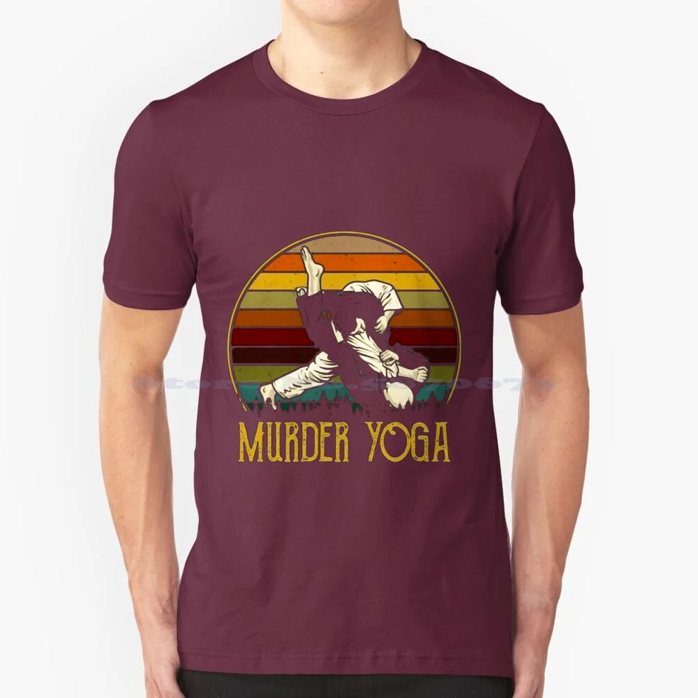 Murder Yoga Jiu Jitsu T Shirt 100% Cotton Tee Murder Yoga Jiu Jitsu Vintage Love Murder Yoga Jiu Jitsu Murder Yoga Jiu Jitsu