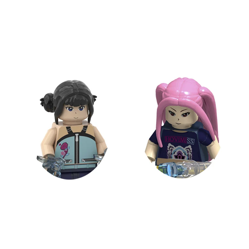 Mini Kpop Demonen Jagers Bouwsteen 1/2/3pcs Leuke 4.7cm Zoe Rumi Mira Kpop meisje Groep Gemonteerd Beeldje Speelgoed Voor Fans Geschenken