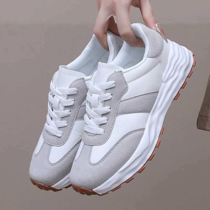 

Running Shoes Women Lace Up Casual Lightweight Thick Sole Platform Shoes zapatillas de mujer Walking Sneakers Women Shoes