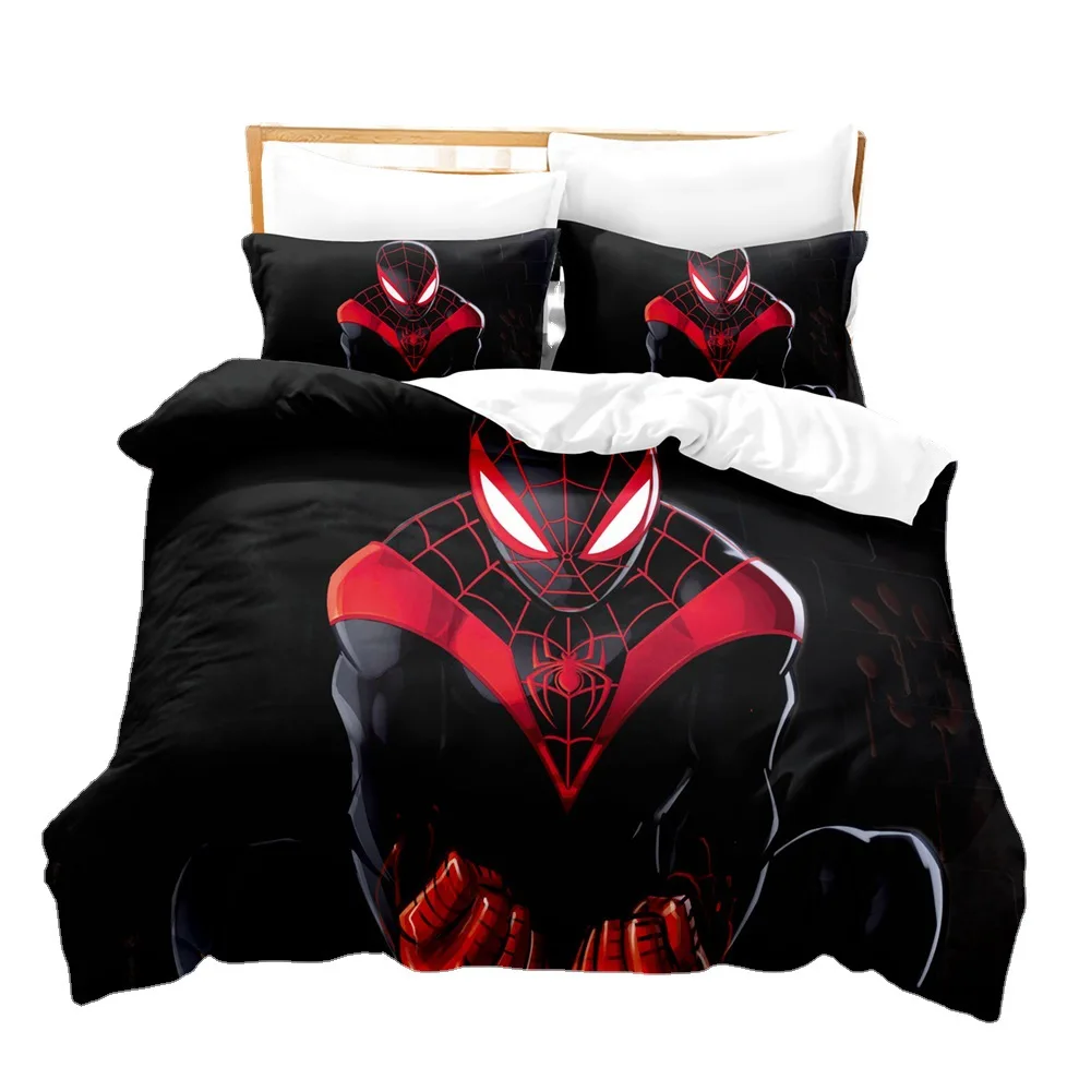 Disney Marvel Cartoon Bedding Set Quilt Spiderman Duvet Cover Comforter Bedclothes Children Kid Boy Bed Birthday Gift