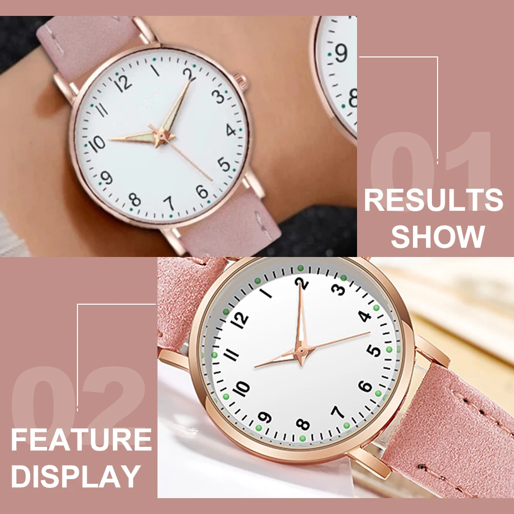 ساعة معصم نسائية مضيئة تقليد كوارتز أنيقة كاجوال للحفلات المدرسية هدية للزوجة والصديقة والابنة والأصدقاء