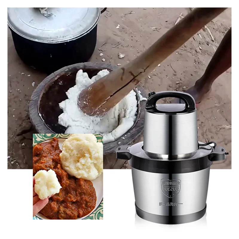 high quality 6L /10L/12L FuFu Pounding Machine Commercial Electrical Meat Grinder