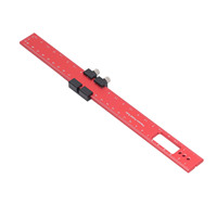 300mm Woodworking Scribing Ruler Aluminum Alloy Woodworking Pocket Slide Stop Marking Ruler