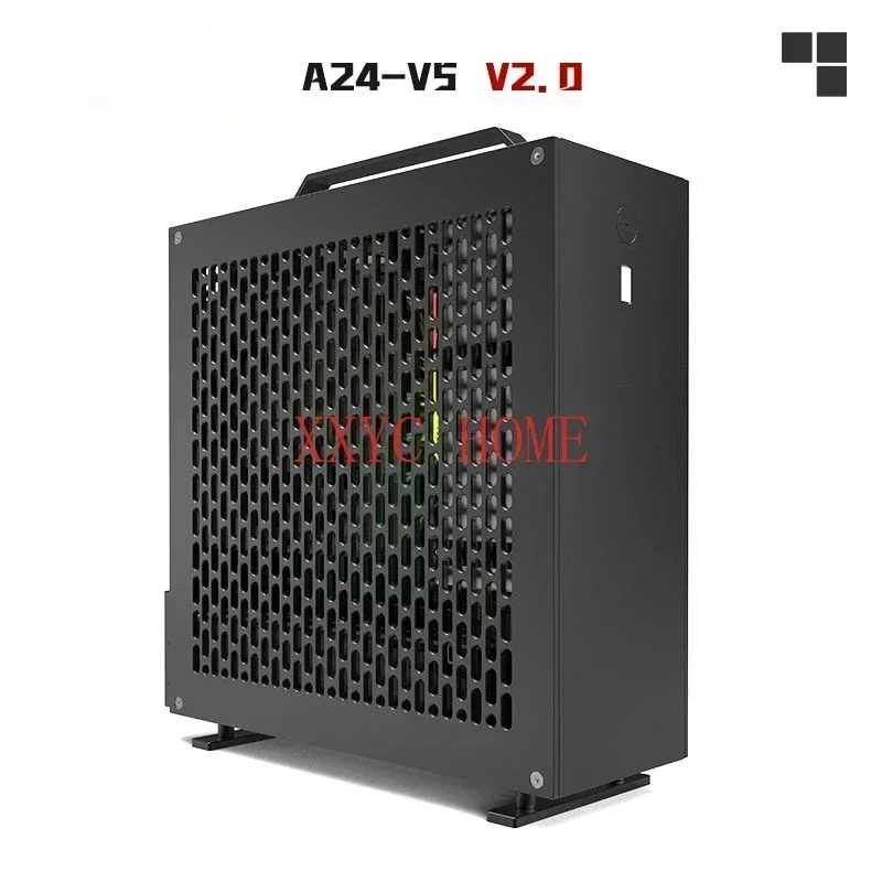 Imagem -03 - Mini Slot Duplo com Display Único Fonte de Alimentação Itx Chassis com Chanfro Duplo Litros 1u A24-v5 2.0