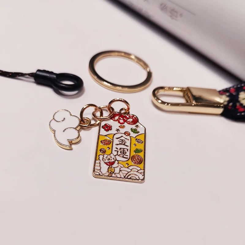 Boho Phone Strap for Women Braided Fabric Long Neck Cord for Mobile Phone Hanging Charm Cellphone Case Working ID Card Keychain