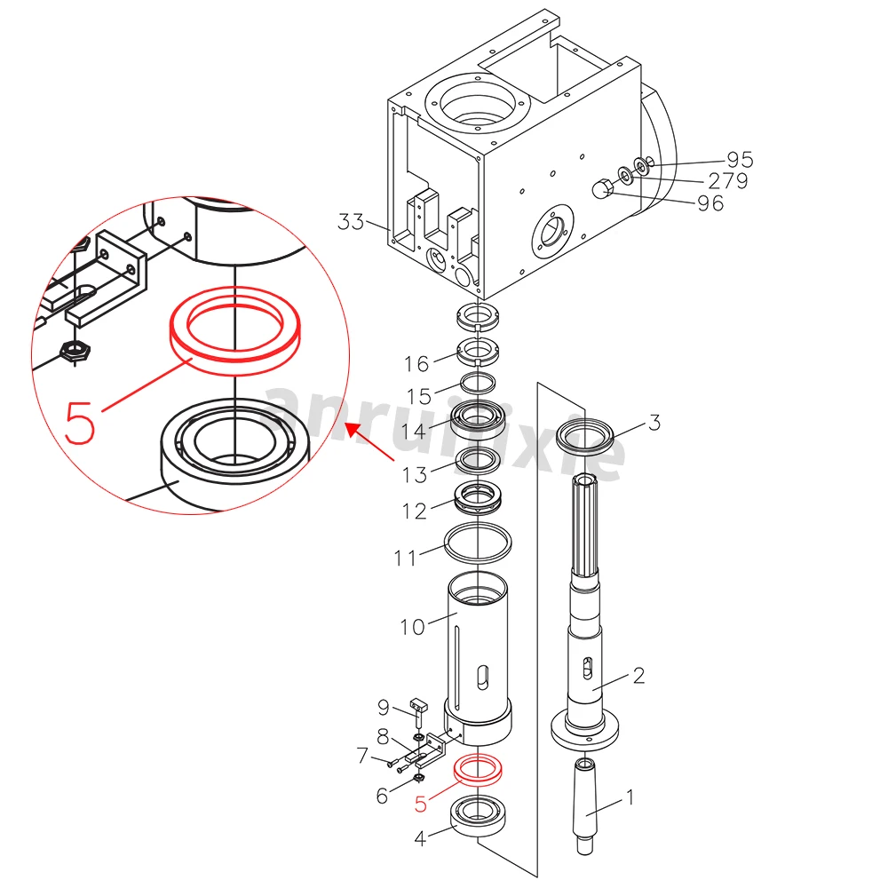 Spindle Oil Seal for SIEG SX3&JET JMD-3&BusyBee CX611&Grizzly G0619 Small Dril Mill Machines