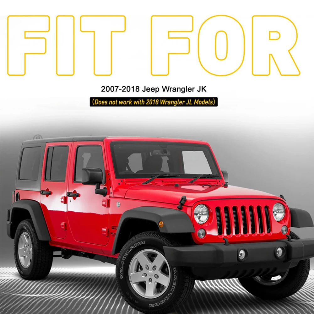 1 زوج جديد سقف السيارة المياه المطر كلبشة الحرس فتحة مزراب تمديد التصميم اكسسوارات السيارات ل جيب رانجلر JK 2007-2018