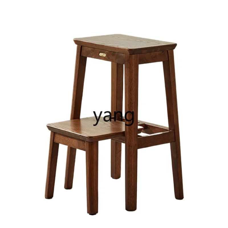 CX Solid Wood Folding Stool Household Multi-Functional Kitchen Dual-Use Small Ladder Creative Ladder