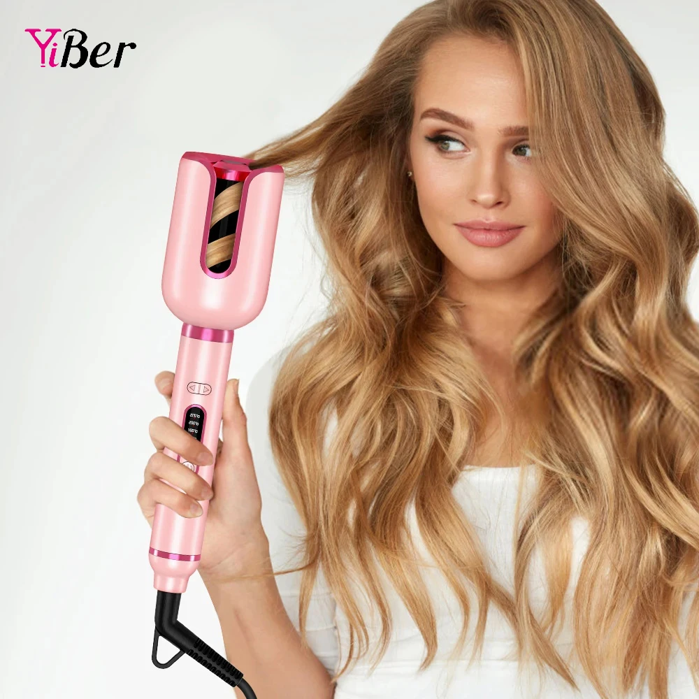 Auto Hair Curling Irons Electric Automatic Ceramic 1 Inch Hair Curler Rotating Curls Waves Anti-Tangle Curling Waver Large Slot