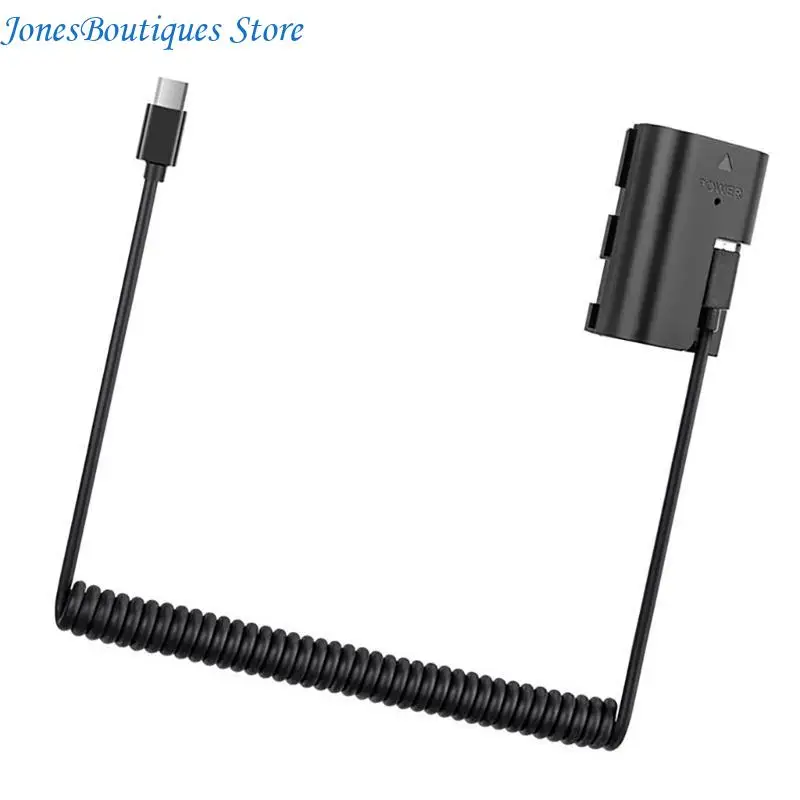 Replacement Type C Power Connectors Cable for LPE6 Dummy Battery for R 90D 80D 70D 60Da Mark 6D Mark W8KE