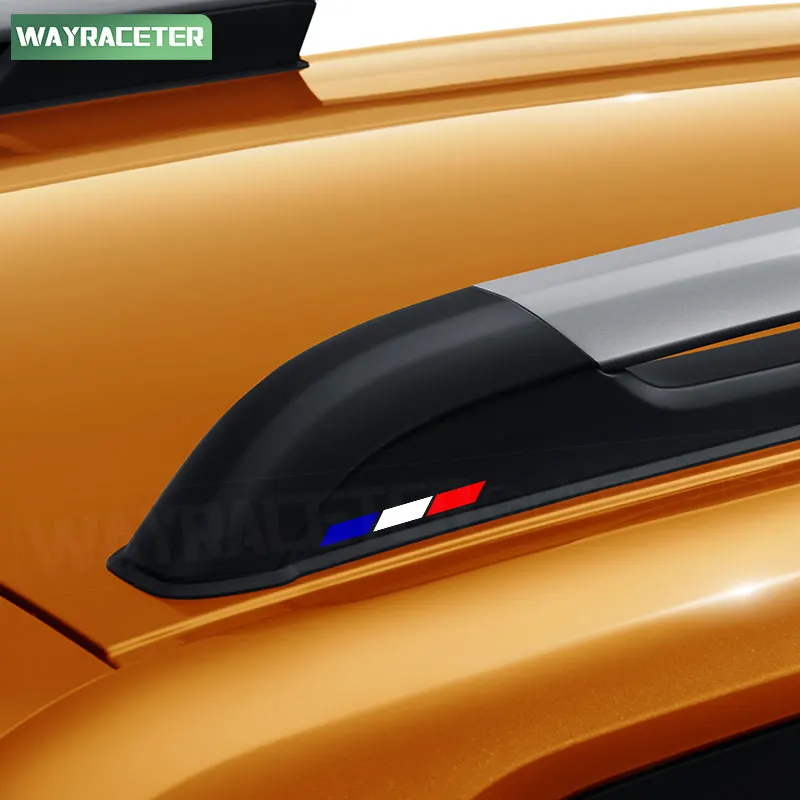 4 قطعة العلم الفرنسي العاكس الفينيل مرآة الرؤية الخلفية عمود الجسم لوحة القيادة ملصق لرينو ميجان كليو زوي أركانا سانديرو 2023