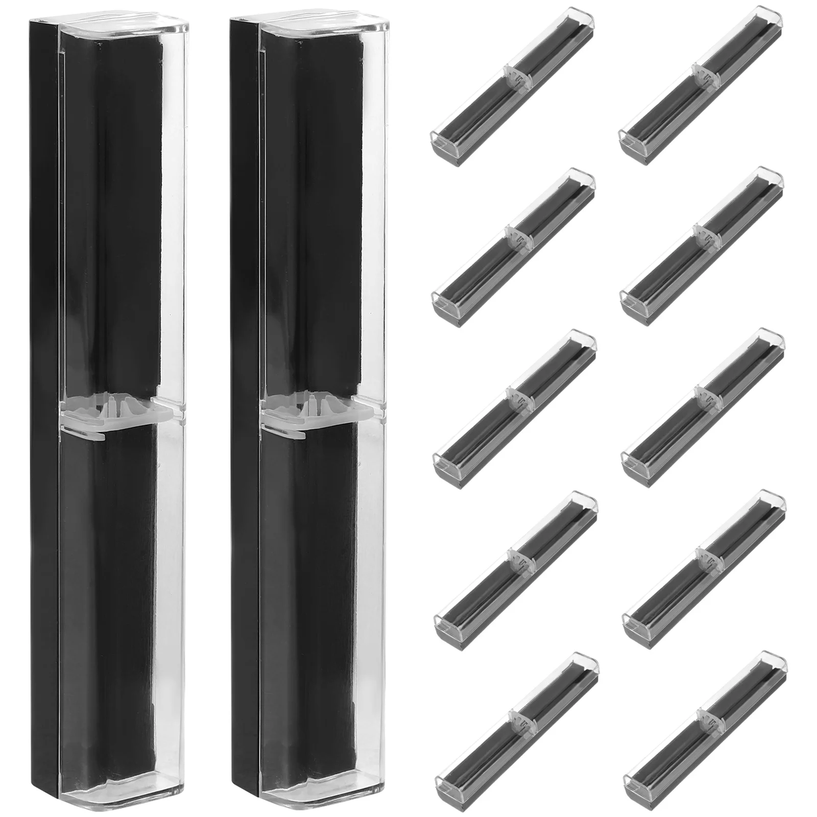 

12Pcs Transparent Pencil Case Small Pen Box Sturdy Lightweight Stationery Container for School Office Business Trip Gift