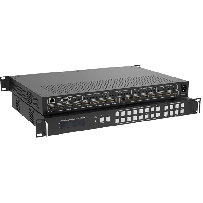 

HDMI 2.0 Seamless HDMI 8x8 matrix with Video Wall Support External LR Audio IR EDID RS232 for Home Theatre System