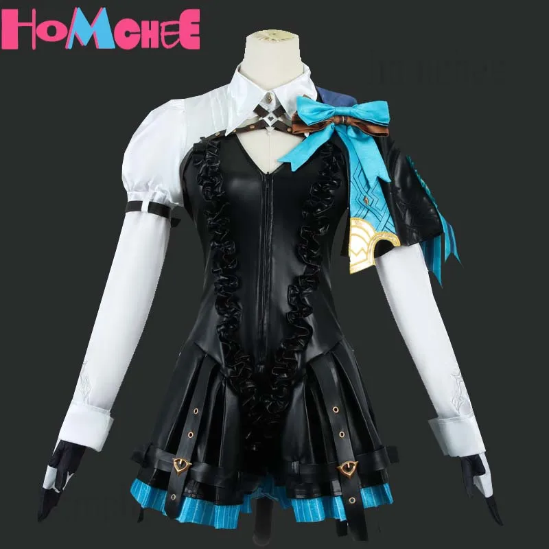 

Impact Lynette Cosplay Costume Wig Fontaine Leather cosplay costume Uniform Dress Ears Skirt Glove Outfit Tail Magician