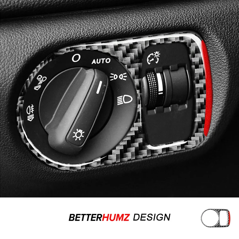 Für Audi Q3 8U 2013-2018 Carbon Faser Auto Innen Scheinwerfer Schalter Knopf Panel Trim Rahmen Dekoration Aufkleber Tuning zubehör