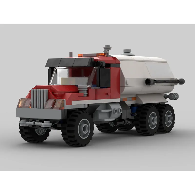

MOC-159200 Urban Transportation Water Tank Truck Building Block Model 284 Parts MOC Boys Children's Birthday Christmas Toy Gift