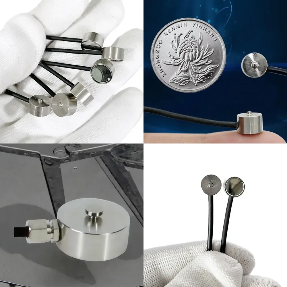 5kg Micro Button Type Load Cell 10mm Diameter Round Force Sensor Micro Compression Sensor Screw Hole Fixed Installation