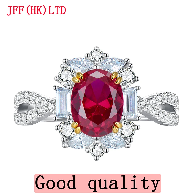 

3 carat artificial ruby ring sterling silver seiko simple and generous 100% 18K gold 100% 9K gold ring Wedding ring