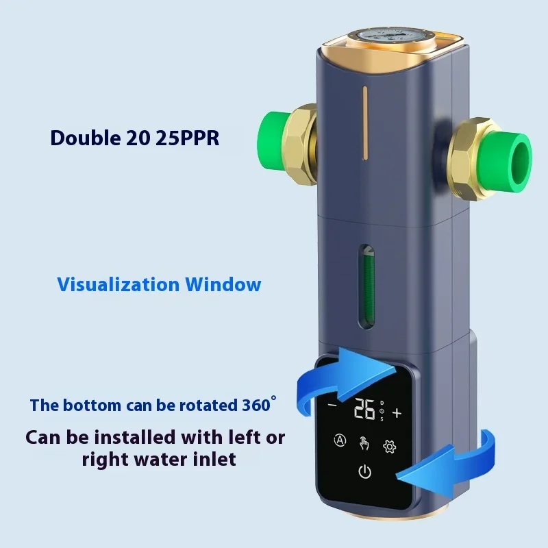 فلتر مياه الرواسب الدوار، قابل لإعادة الاستخدام مع وحدة التنظيف التلقائية التي تعمل باللمس ومكشطة الإسكان المدمجة