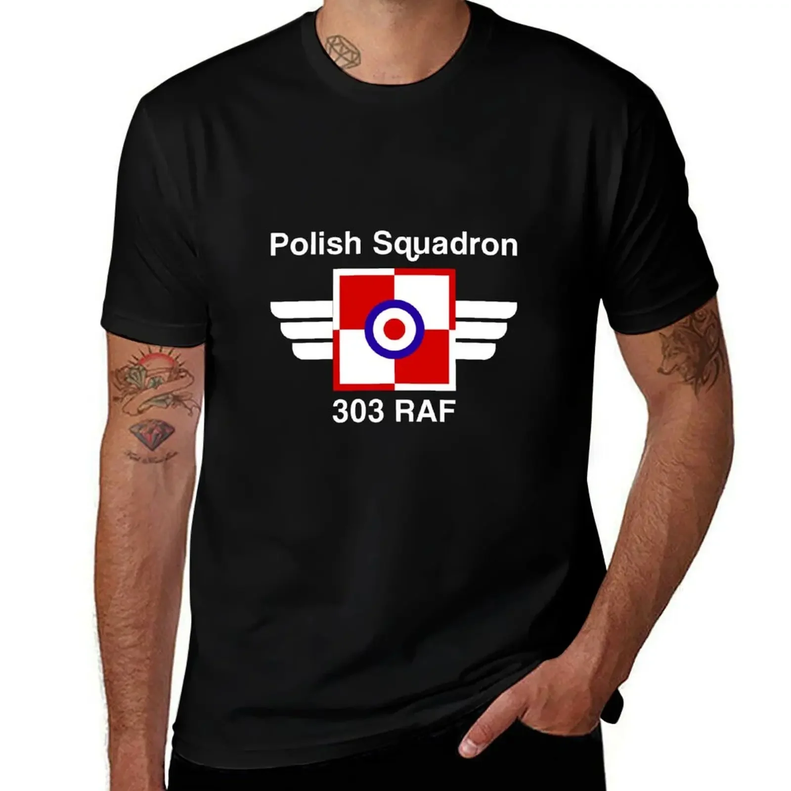 Hurricane Squadron 303 Polish Aces in RAF WW2 T-Shirt tees T-shirts man workout shirts for men