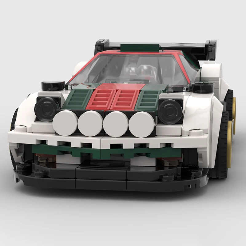 1975 لانسيا ستراتوس مخصص 8 سيارة رالي واسعة رياضية سباق المدينة نموذج مركبة تقنية اللبنات لعبة الطوب الإبداعية هدية #5