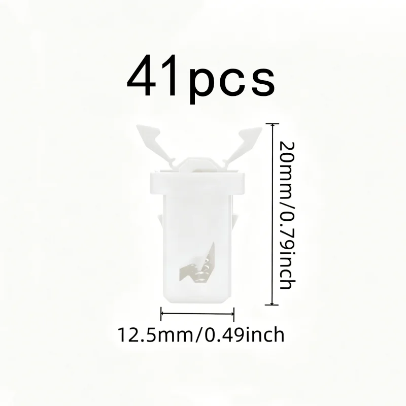 41 pcs Spring Snap Buttons, Universal Replacement, Trash Can Lids Storage Container Lids, Black Plastic Body