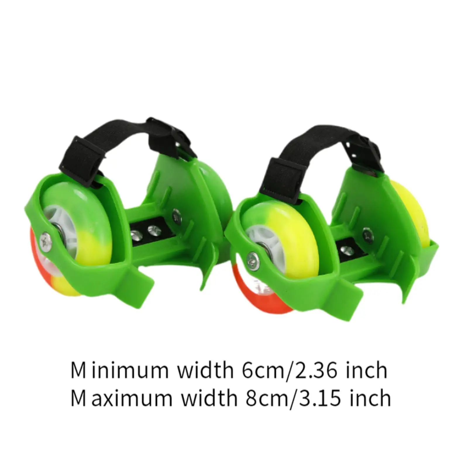 Heel Wheel Skates Glowing Roller Wheels Kids Heel Roller Girls Beginners