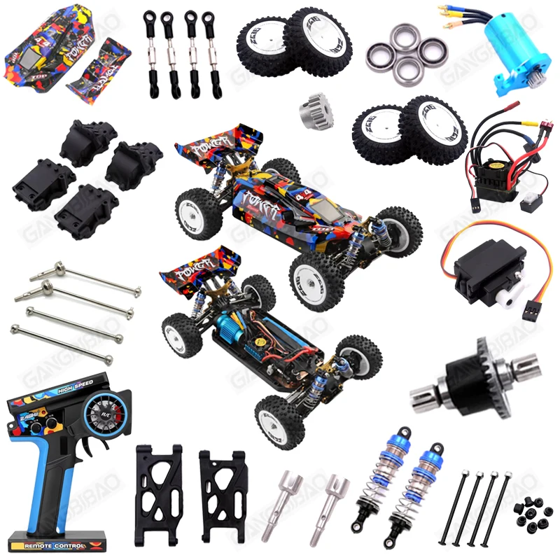 WLtoys 1/12 124007 Ersatzteile: Bürstenloser Motor, Empfänger-ESC, Schwingarm, Karosserie, Stoßdämpfer, Differential, Originalreifen