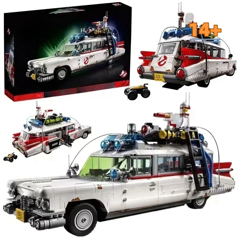 

Строительные блоки Disney MOC 10274 Ghostbuster Ecto1, модель автомобиля, игрушки для демонстрации, подарки на Хэллоуин и Рождество для взрослых и детей