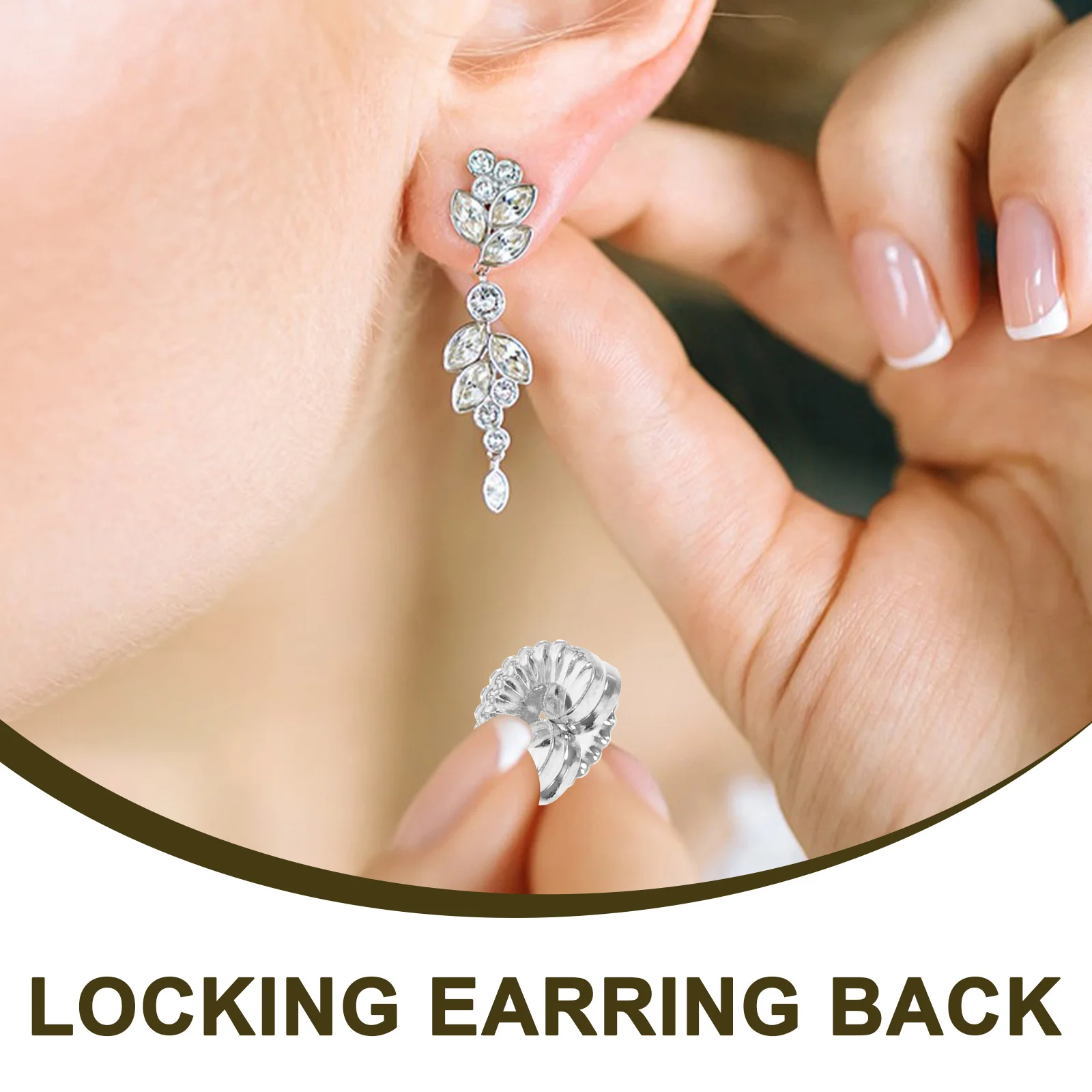 

20Pcs Hypoallergenic Locking Earring Backs Practical Secure Stoppers Replacement Backing Jewelry Accessories Secure Earring Plug