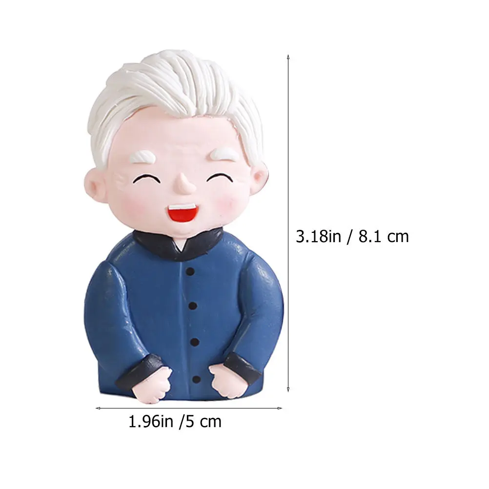 2Pcs Bright Color Food Grade Polymer Clay Cake Topper for Elder's Birthday Golden Wedding Anniversary Decorative Picks Grandma - view 5
