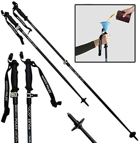 

Collapsible Ski Pole Flask with Free Funnel - Perfect Gift for Skiers, One Size Fits All