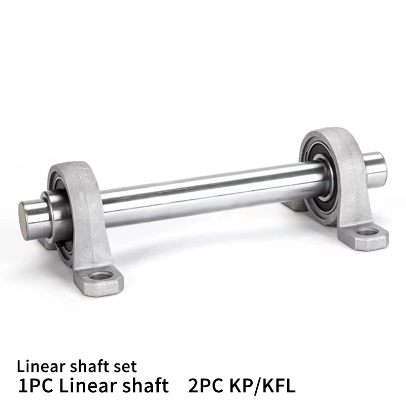 1PC Optical Axis Linear Rail Shaft OD8/10/12/15/16/17/20mm 2PC KP/KPL Bore Ball Bearing Pillow Block Mounted Support Zinc Alloy