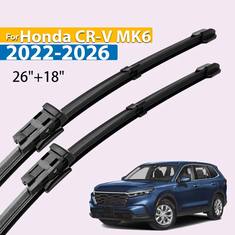 

Wiper Front Wiper Blades For Honda CR-V CRV MK6 2022 - 2026 Windshield Windscreen Clean Window Rain Brushes 26"+18"