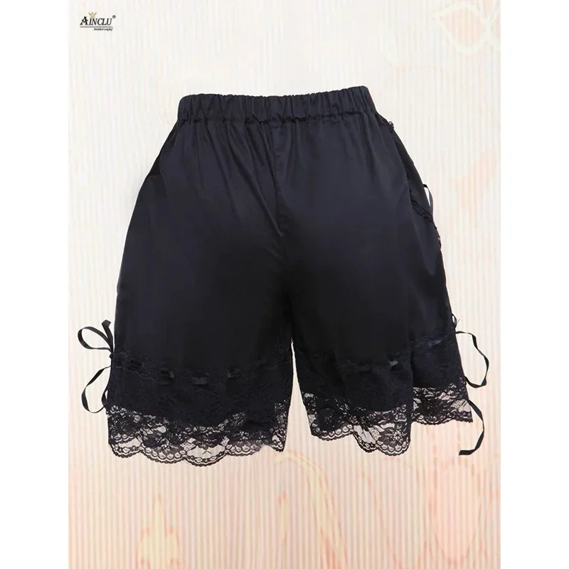

COSda@Ainclu Cemavin Hot Selling Cotton Cute Black Lace Elastic Waist Rendering and Outer Wear Lolita Bloomers/shorts COSda@