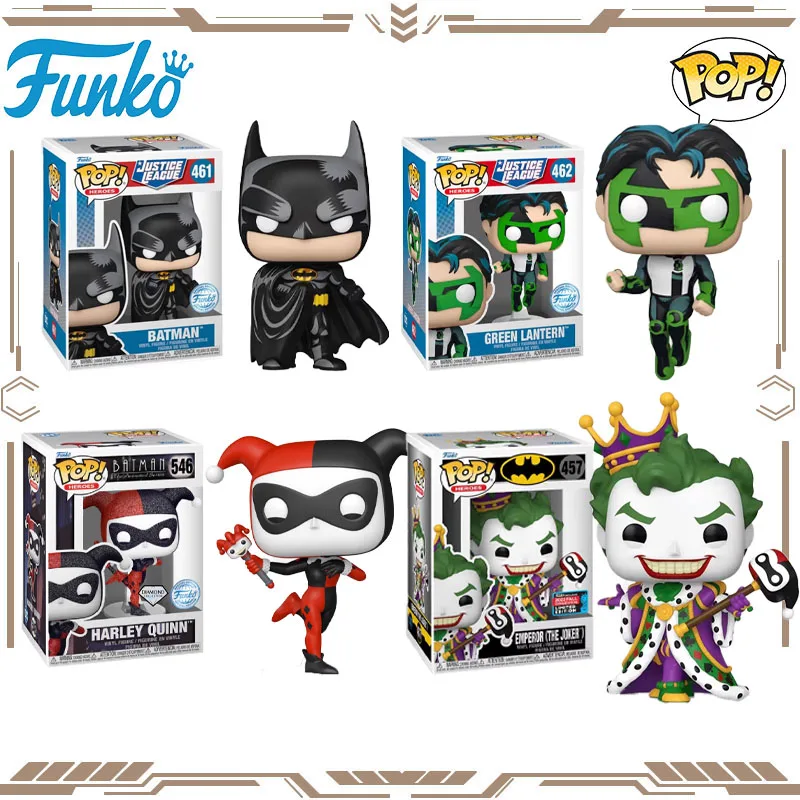 

Funko POP Original Batman Green Lantern Harleen Quinzel Emperor Clown Action Figure Toys for Boys Girls Gift Collectible Model