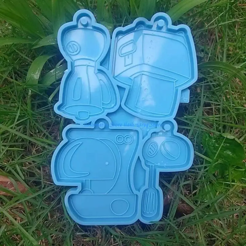 

573B DIY Keychain Pendant Mold Unique Coffee Machine Resin Molds Jewelry