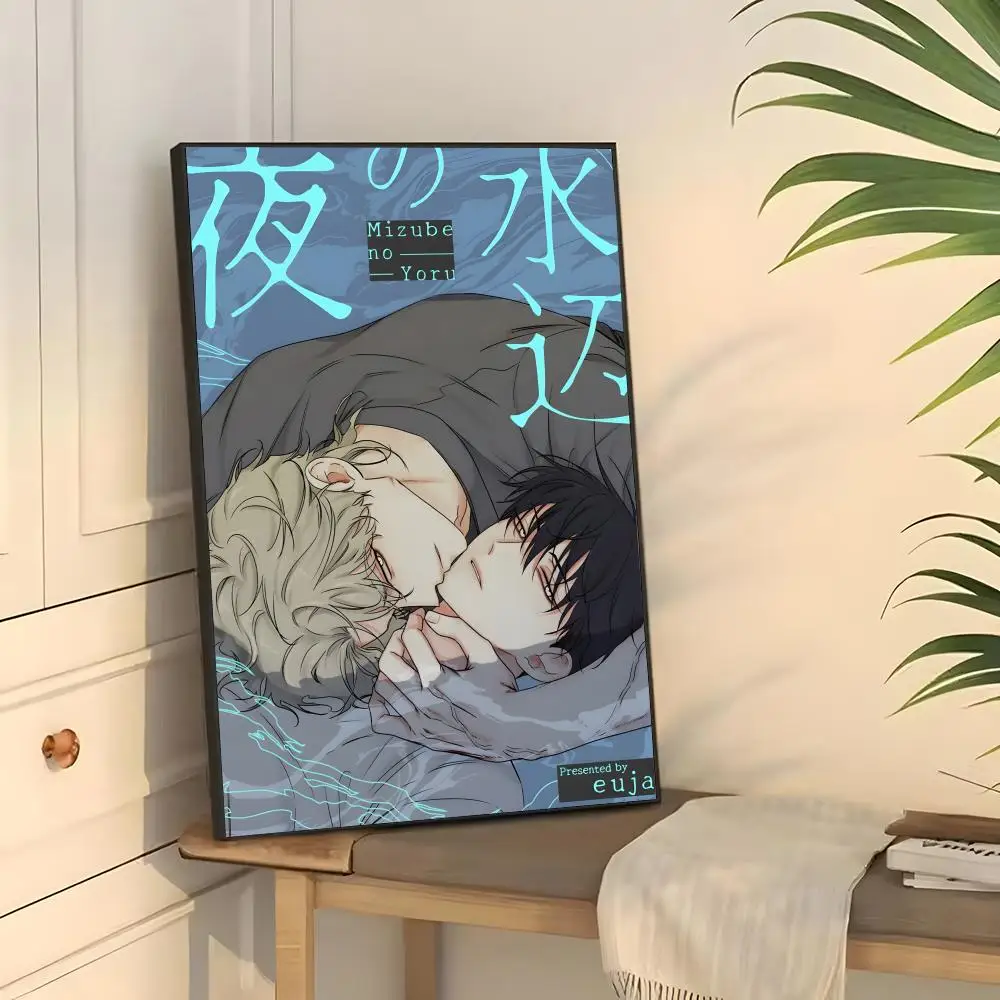 أنيمي BL L-المنخفضة المد في الشفق اللوحة الخط HD طباعة تجعد الفن صور لغرفة المعيشة ديكور جدران المنزل قماش