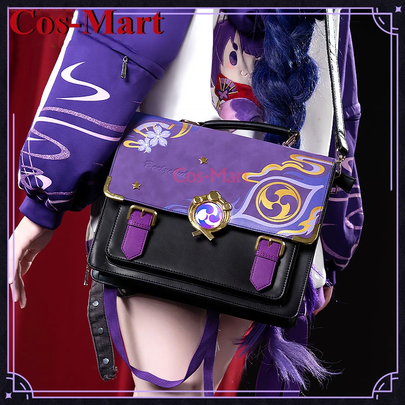 Cos-Mart Genshin Impact Raiden Shogun Bag Cosplay Theme Impression Pack Preppy Commuter Backpack Fashion Messenger Bag Itabag