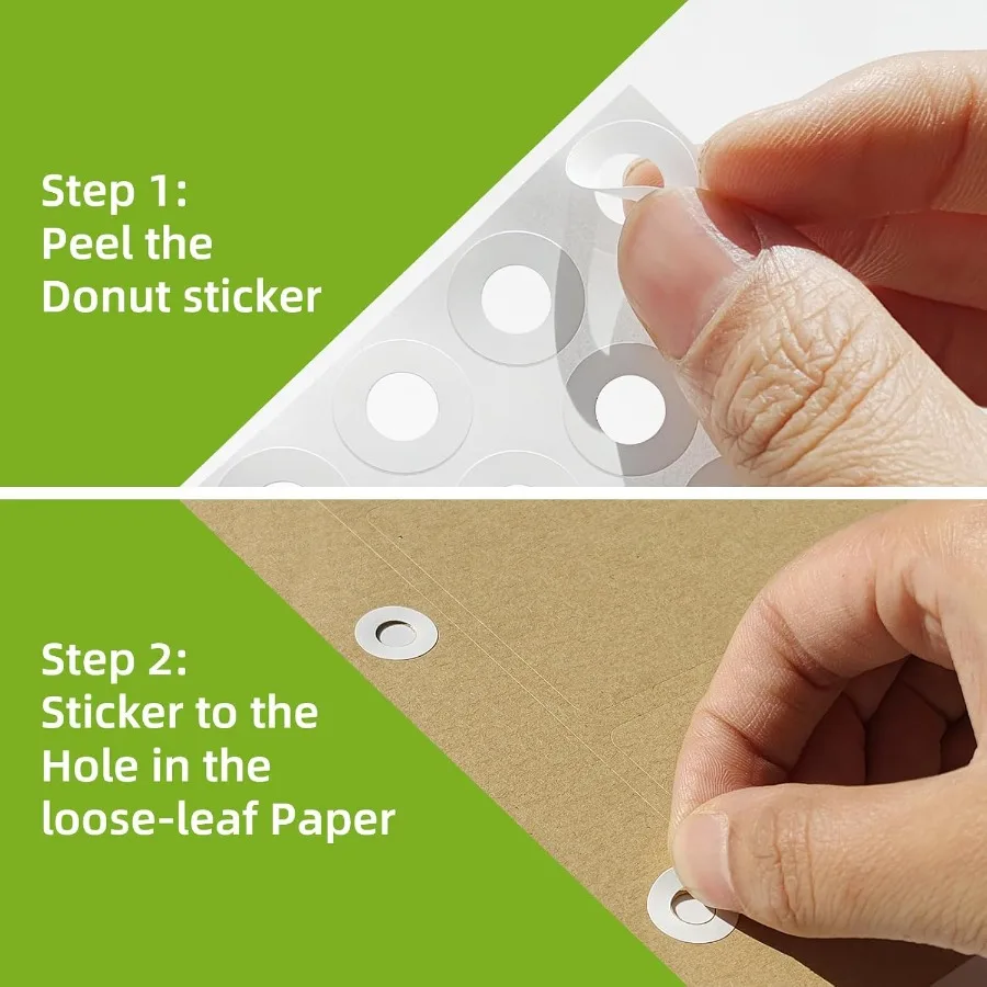 2500 Pack SelfAdhesive Hole Reinforcement Stickers 1 4 Diameter Hole Puh Reinforcement Labels for School Home and Office White